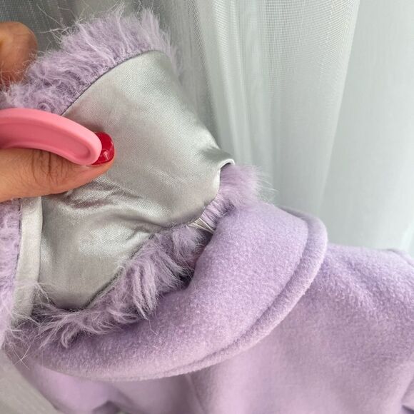 MONSOON CHILDREN Girl’s Faux‎ Fur Collar Trim Coat, Lavender, 18-24 Mon - Picture 5 of 7